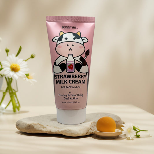 Bonnyhill Strawberry Milk Cream – 5.74 oz Moisturizer for Soft, Glowy Skin - Queen City Skincare