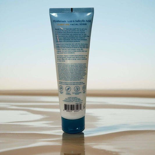 Envy facial scrub with hyaluronic acid and salicylic acid.
