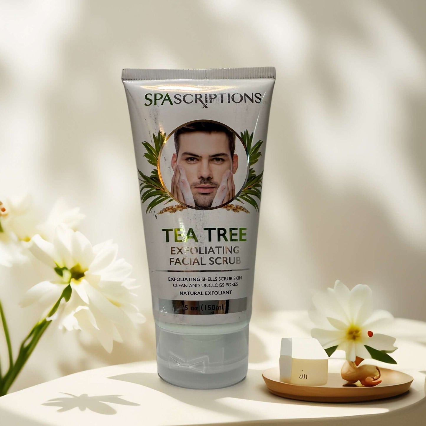SpaScriptions Tea Tree Exfoliating Facial Scrub 5oz tube