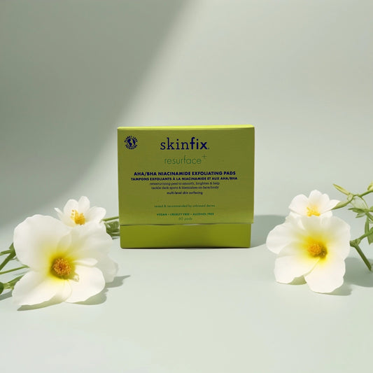 Skinfix Resurface+ Exfoliation Set – AHA/BHA Pads, Scrub & Aquis Back Tool - Queen City Skincare