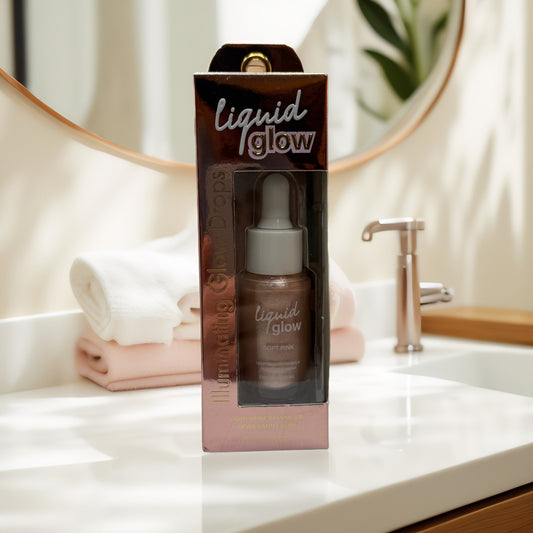 Liquid Glow Illuminating Drops Soft Pink – Dewy Highlight for Face - Queen City Skincare