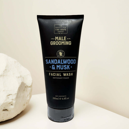 Scottish Fine Soaps Sandalwood & Musk Facial Wash tube 6.8oz