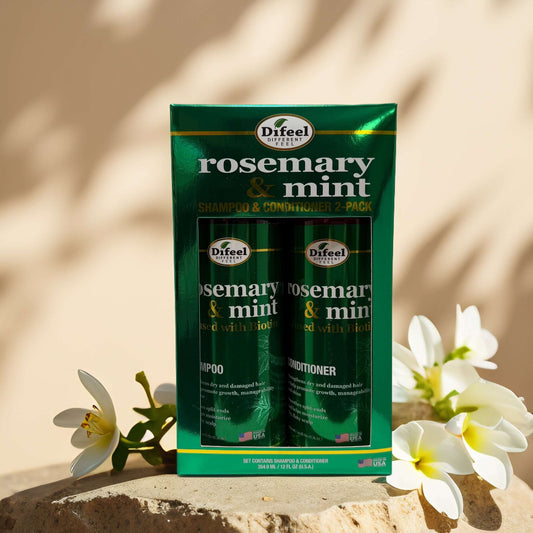 Strength & Scalp Care | Rosemary Mint Shampoo & Conditioner by Difeel – 12 fl oz
