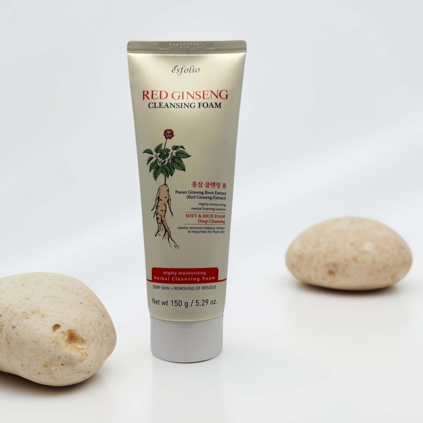 Esfolio Red Ginseng Cleansing Foam 5.07oz for deep cleansing