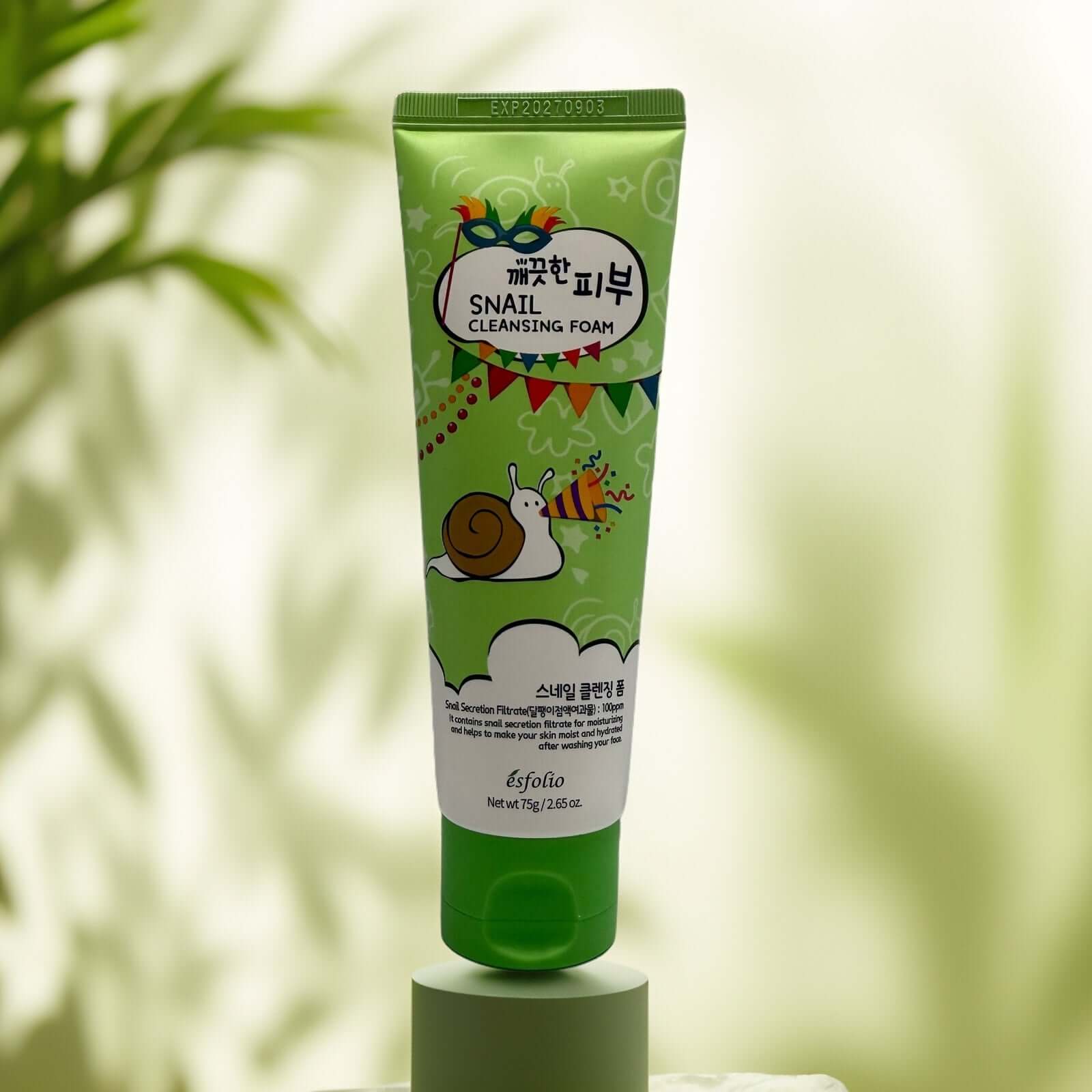 Snail Cleansing Foam by Esfolio - Hydrate and Refresh Skin