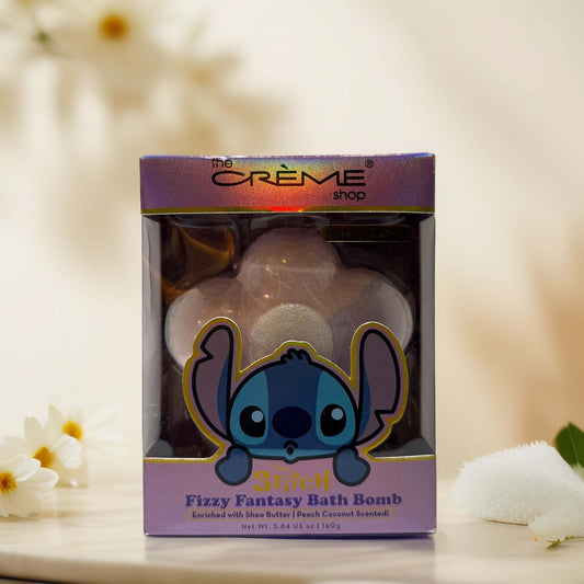 Fizzy Escape | Disney's Stitch Fizzy Fantasy Bath Bomb, Peach Coconut -  3.44 oz