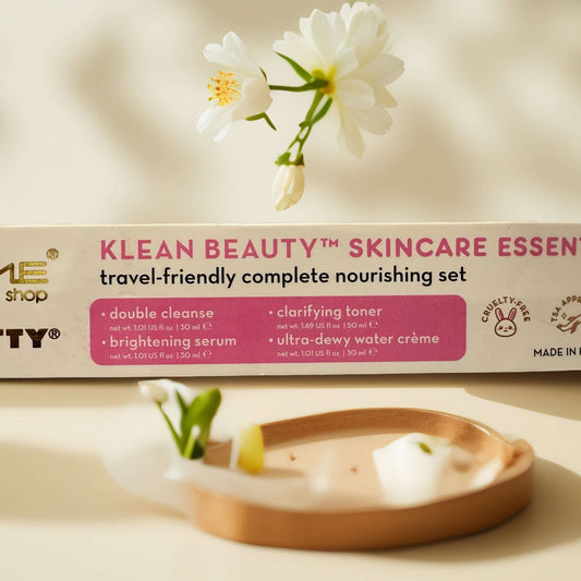 Klean Beauty Hello Kitty travel skincare set with products