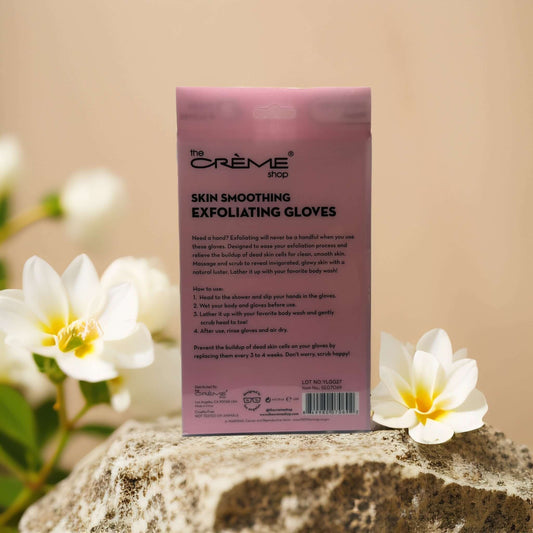 Glow On | Skin Smoothing Exfoliating Gloves by The Crème Shop – 2 Pairs