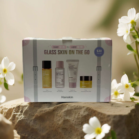 Glass Skin Routine | 4-Step Skincare Kit by Hanskin – Travel Size Set