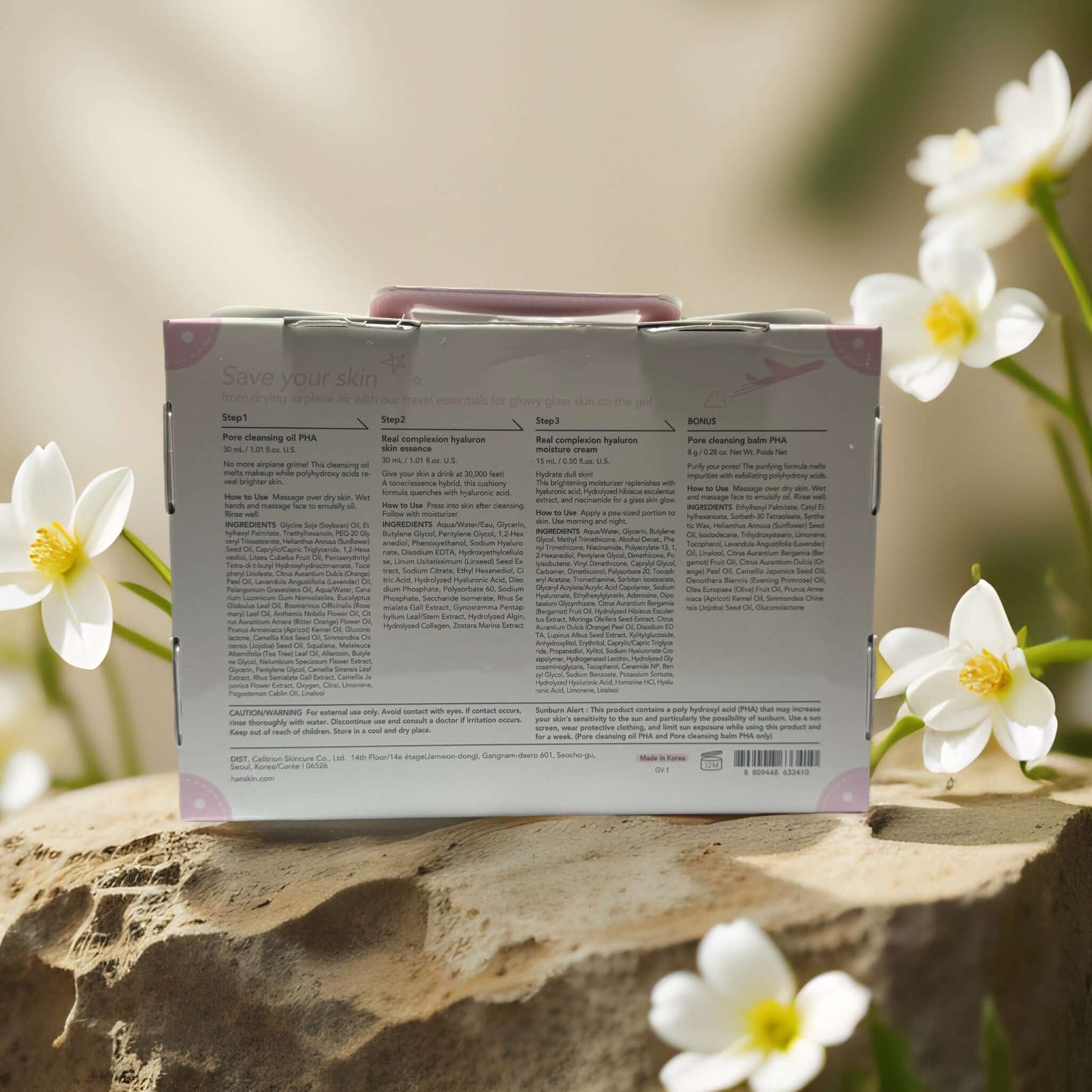 Glass Skin Routine | 4-Step Skincare Kit by Hanskin – Travel Size Set