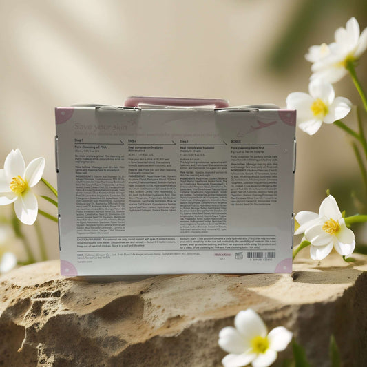Glass Skin Routine | 4-Step Skincare Kit by Hanskin – Travel Size Set
