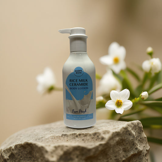 Barrier Boost | Rice Milk Ceramide Body Lotion by Happy Bath – 13.5 fl oz