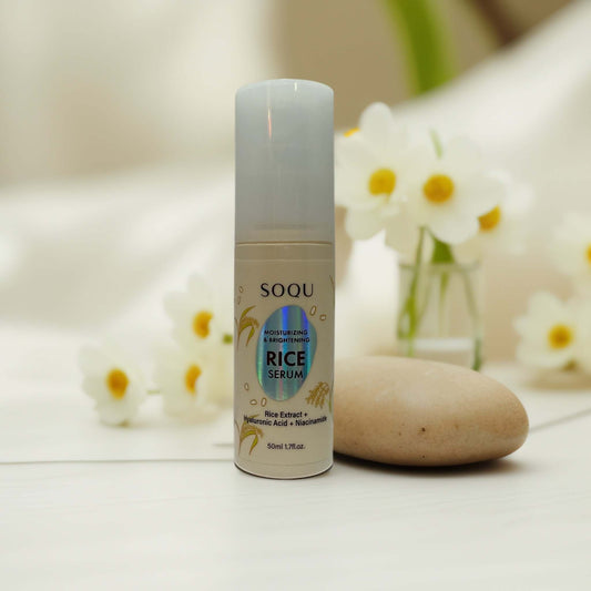 Hydrating & Brightening | Rice Face Serum with Niacinamide by SOQU – 1.7 fl oz