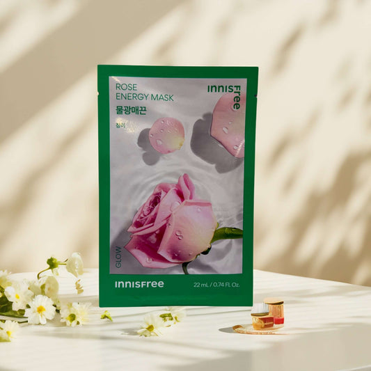 Hydrate & Glow | Rose Energy Sheet Mask by Innisfree – 0.74 fl oz