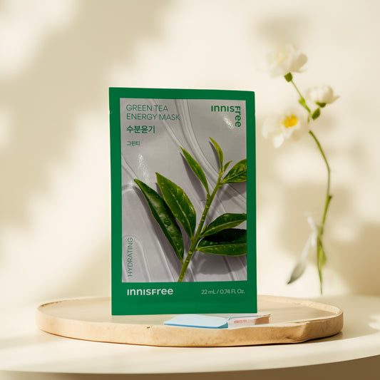 Hydrate & Soothe | Green Tea Energy Sheet Mask, by Innisfree – 0.74 fl oz