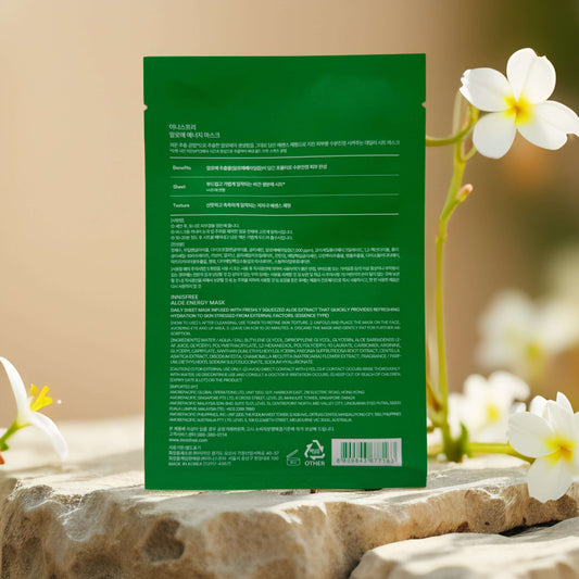 Soothe & Refresh | Aloe Energy Sheet Mask by Innisfree – 0.74 fl oz