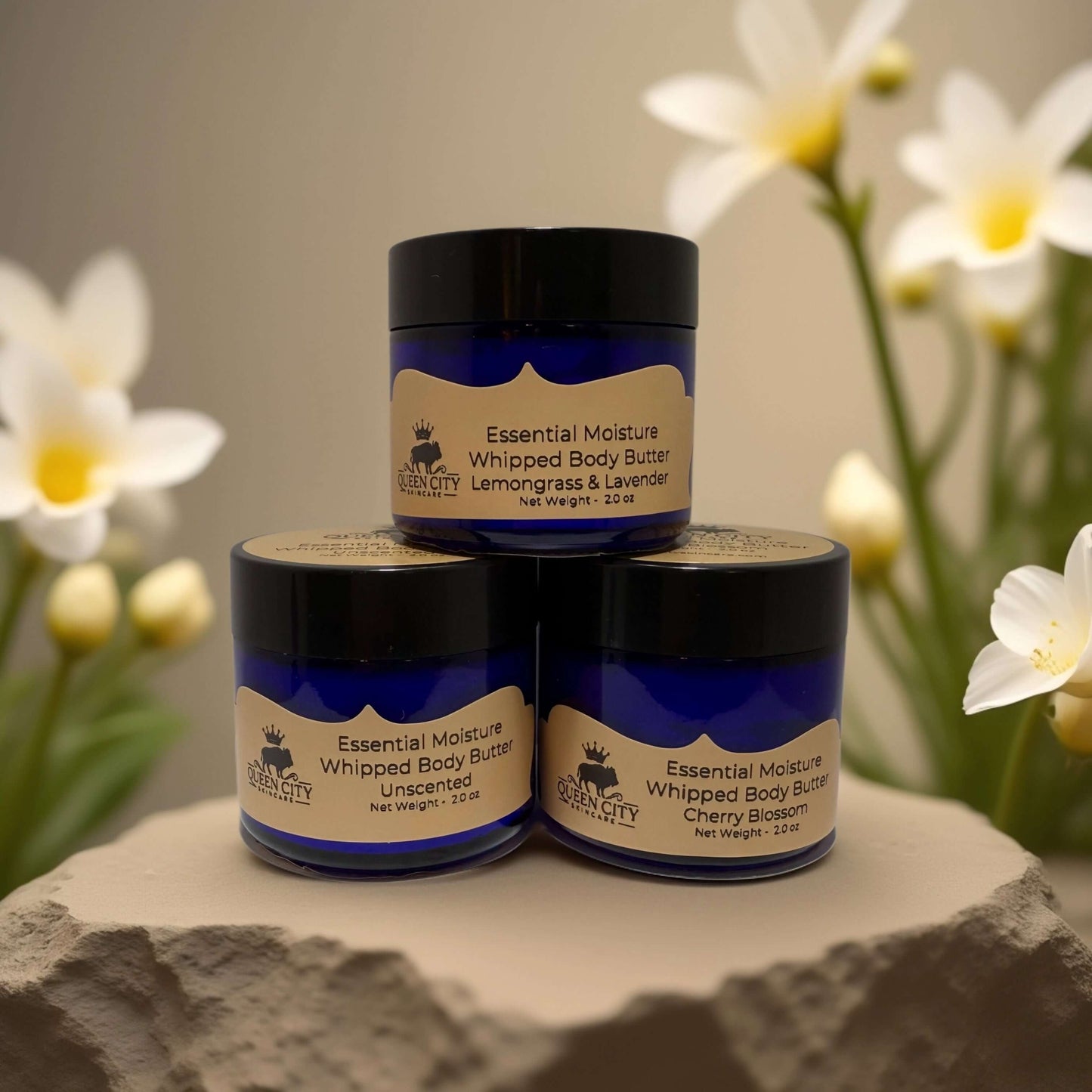 Lemongrass & Lavender | Whipped Body Butter by QCS Essential Moisture - 2 fl oz