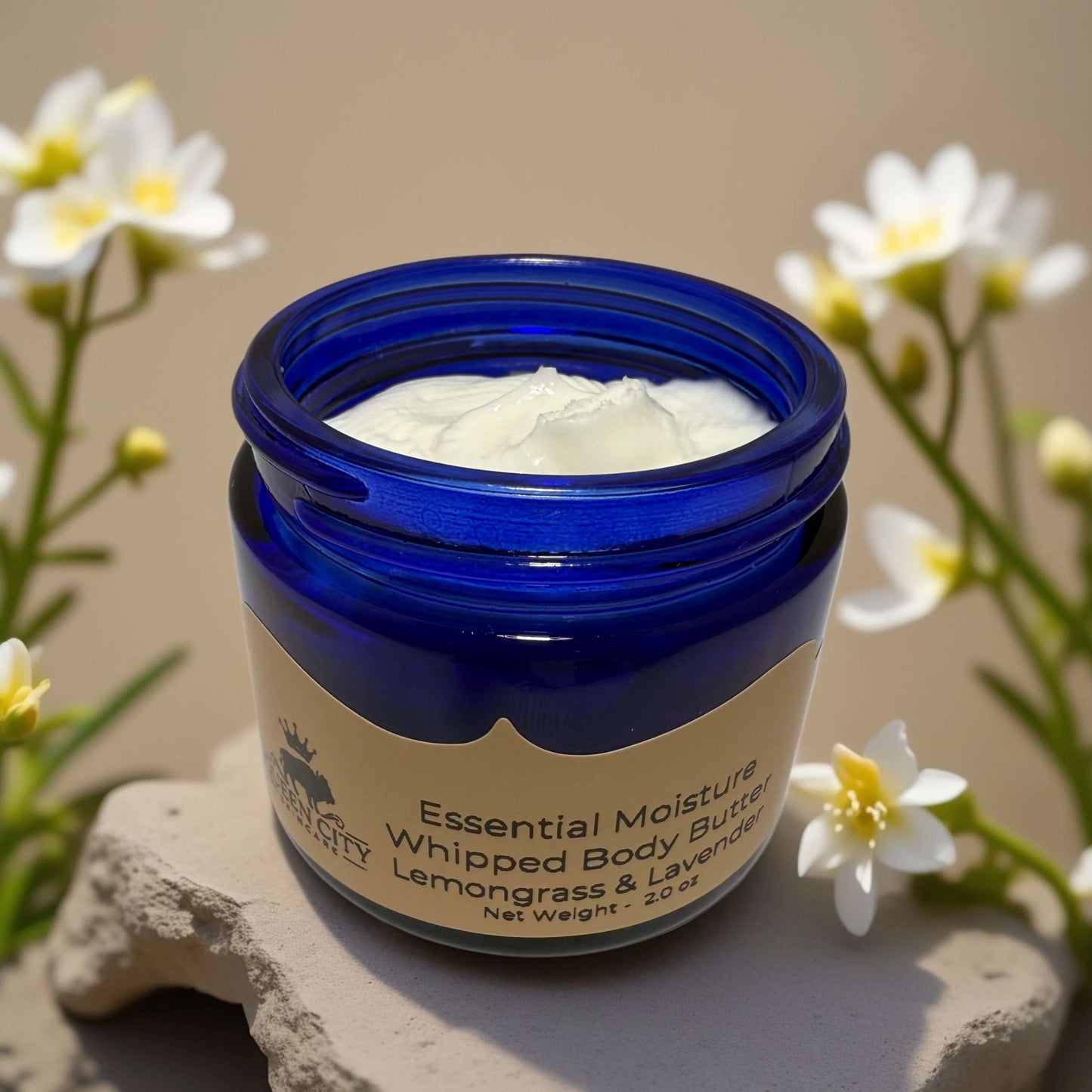 Lemongrass & Lavender | Whipped Body Butter by QCS Essential Moisture - 2 fl oz