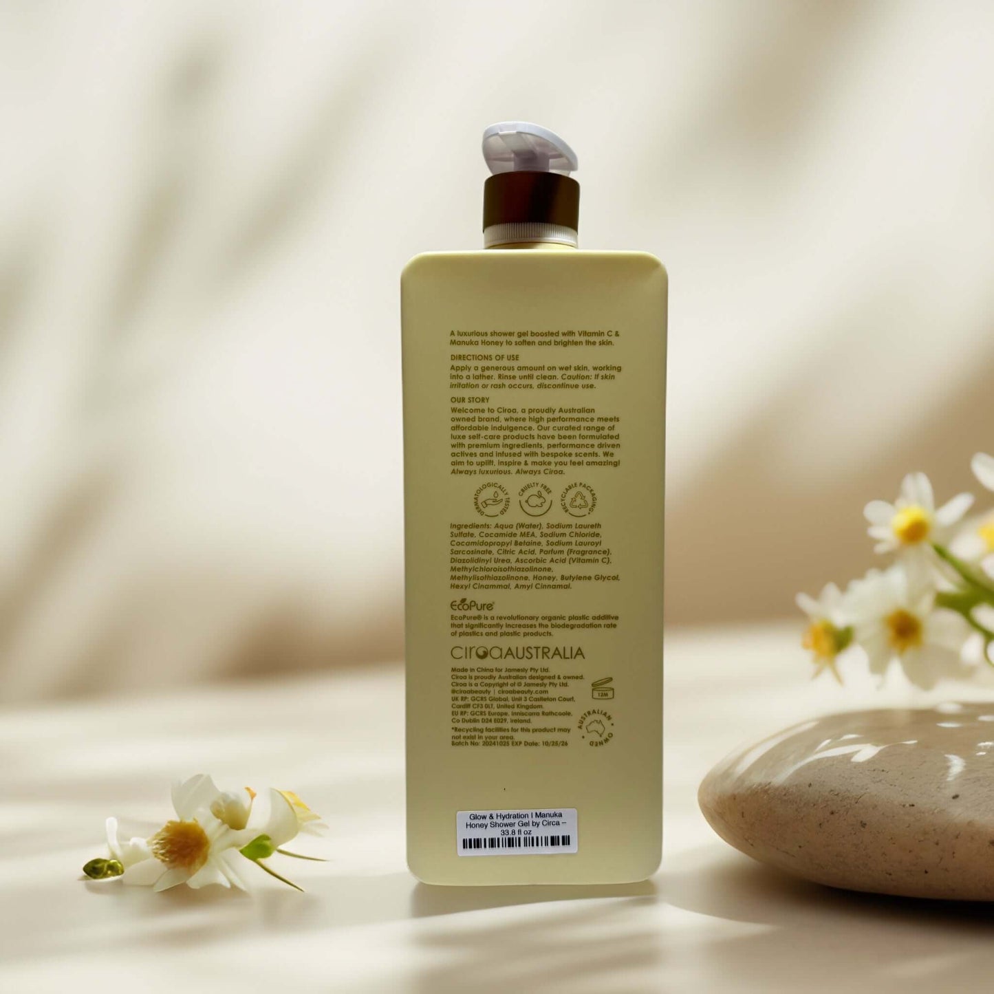 Glow & Hydration | Manuka Honey Shower Gel by Circa – 33.8 fl oz