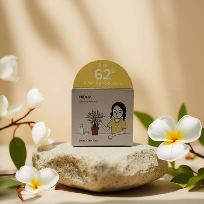 Brightening Barrier Support | Rice Facial Cream by MIDHA – 1.7 fl oz