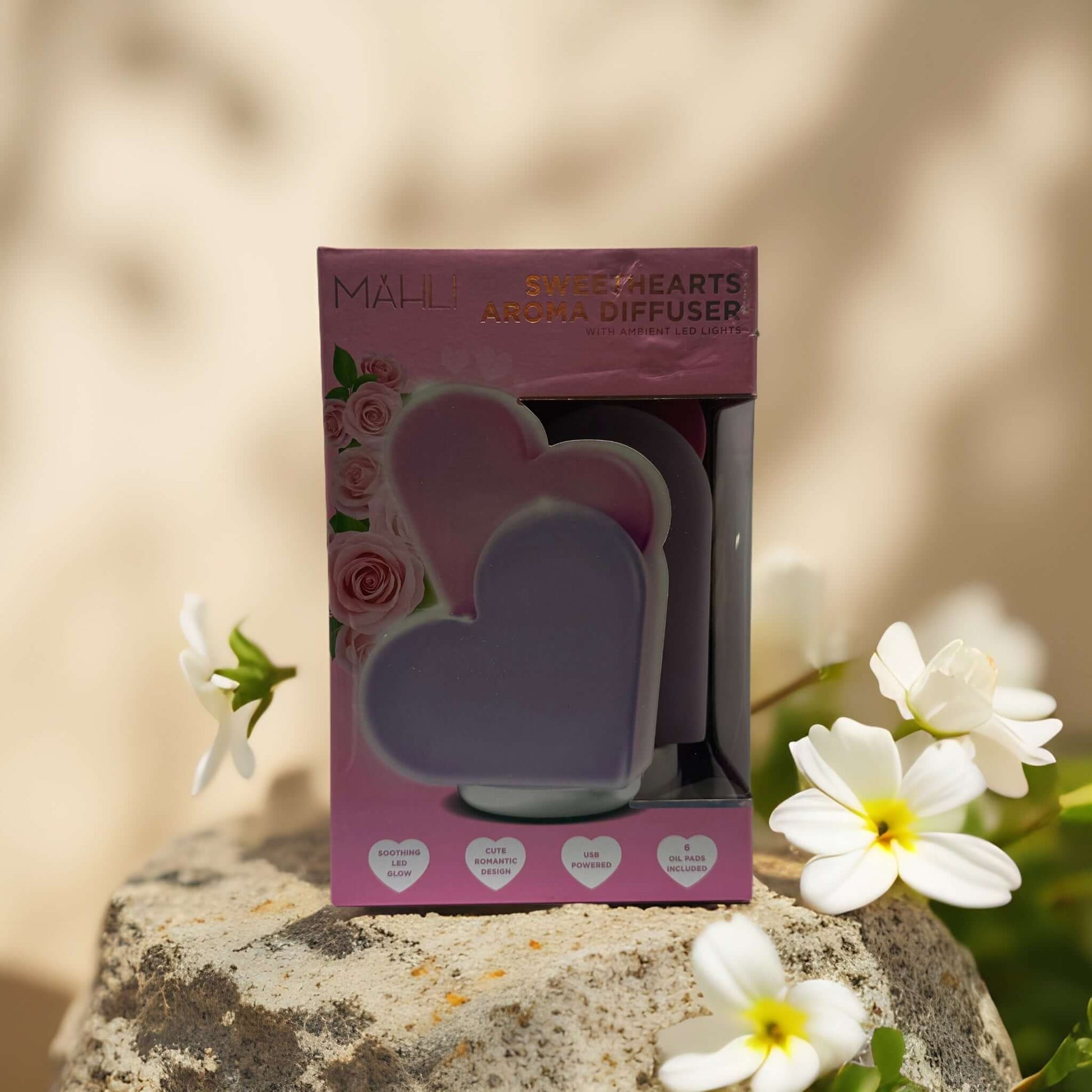mahli succulent aroma diffuser Mahli Accents | Mahli Sweethearts Led Aroma Heart Diffuser - New! | Color: Pink/Purple | Size: Os