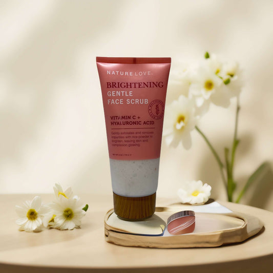 Glowing Exfoliation | Brightening Gentle Face Scrub by Nature Love - 6.0 fl oz