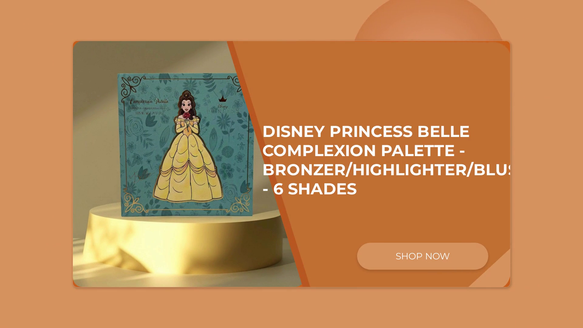 Disney Princess Belle Complexion Palette with 6 shades.