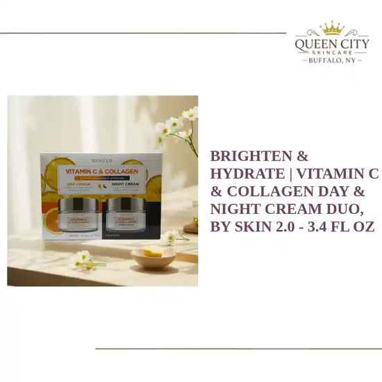 Brighten &amp; Hydrate | Vitamin C &amp; Collagen Day &amp; Night Cream Duo, by Skin 2.0 - 3.4 fl oz by@Outfy