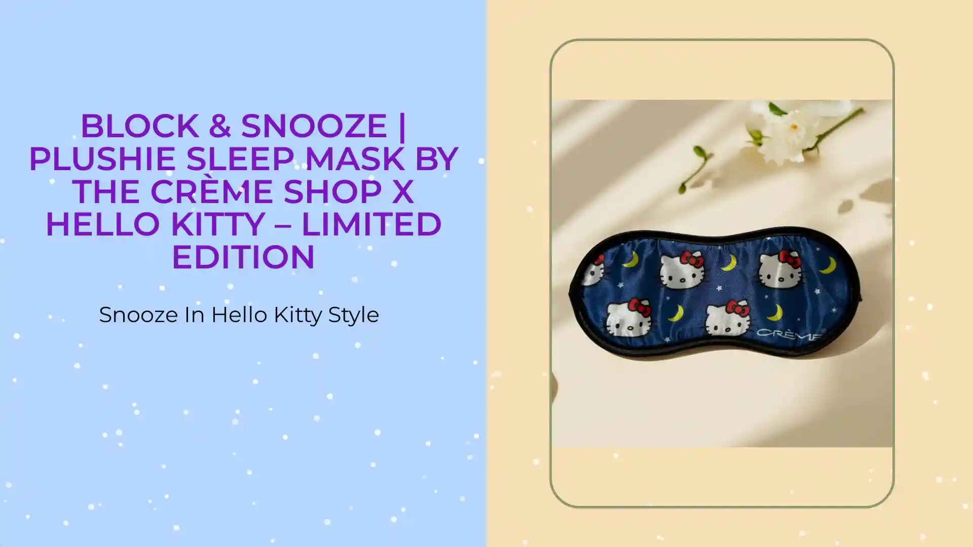 Block &amp; Snooze | Plushie Sleep Mask by The Cr&egrave;me Shop x Hello Kitty &ndash; Limited Edition by@Outfy