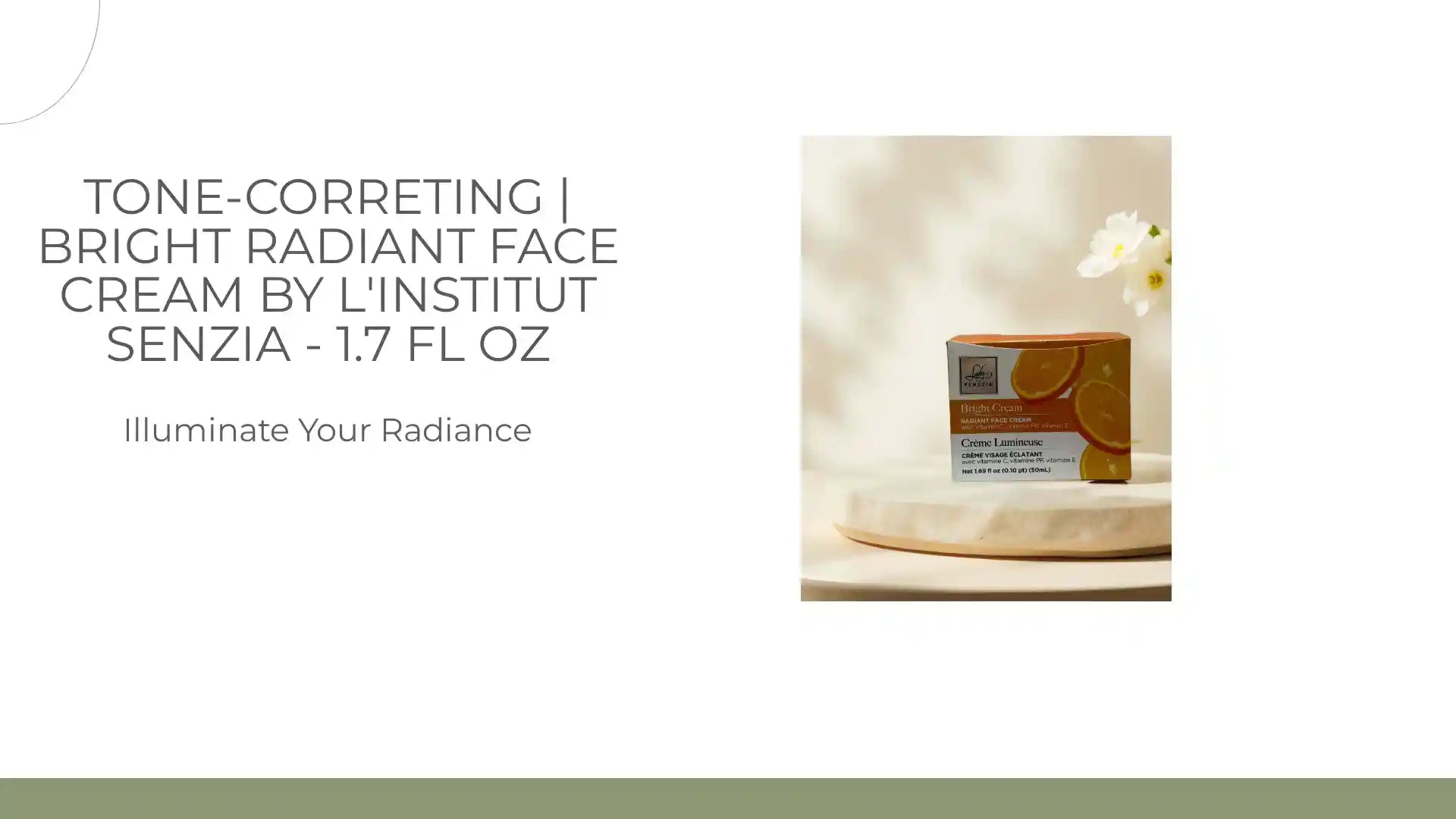 Tone-Correting | Bright Radiant Face Cream by L&#039;Institut Senzia - 1.7 fl oz by@Outfy