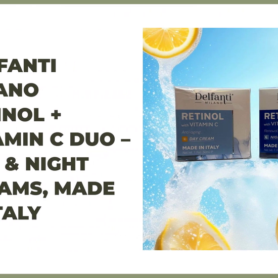 Delfanti Milano Retinol + Vitamin C Duo &ndash; Day &amp; Night Creams, Made in Italy by@Outfy