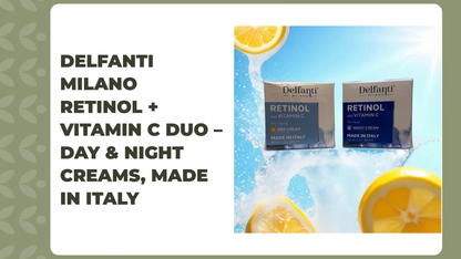 Delfanti Milano Retinol + Vitamin C Duo &ndash; Day &amp; Night Creams, Made in Italy by@Outfy