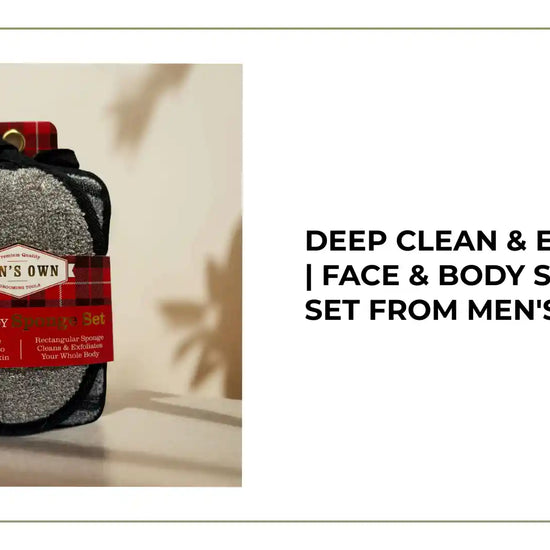 Deep Clean &amp; Exfoliate | Face &amp; Body Sponge Set from Men&#039;s Own by@Outfy
