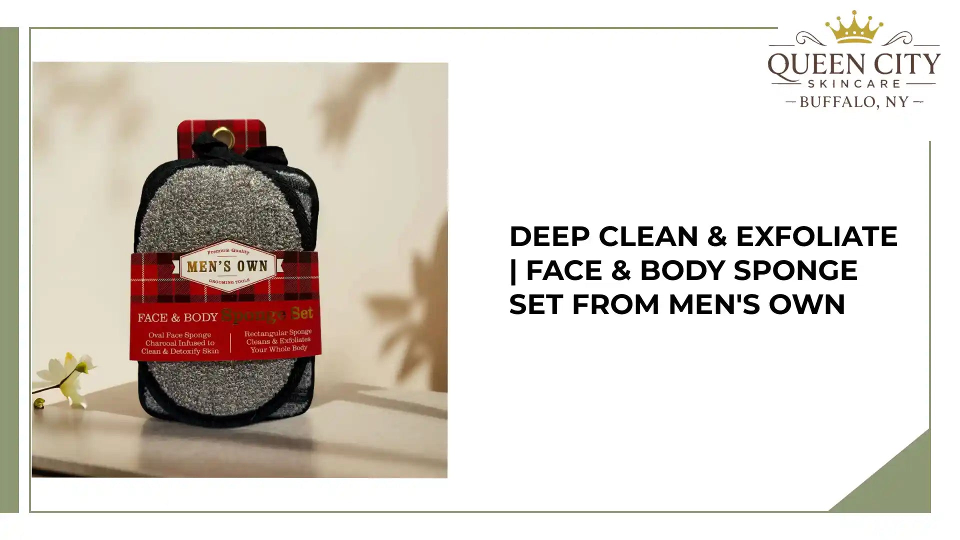 Deep Clean &amp; Exfoliate | Face &amp; Body Sponge Set from Men&#039;s Own by@Outfy