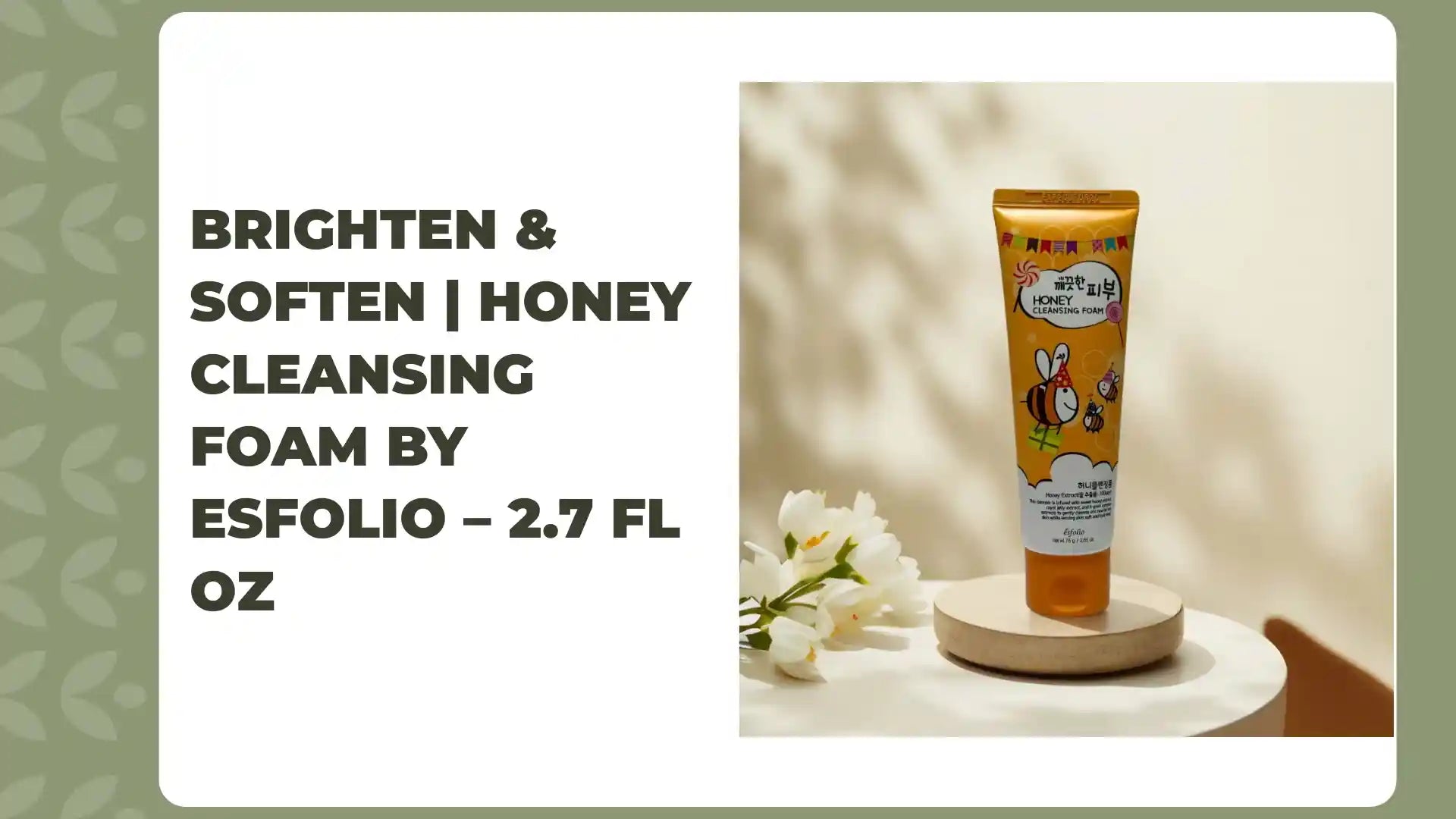 Brighten &amp; Soften | Honey Cleansing Foam by Esfolio &ndash; 2.7 fl oz by@Outfy