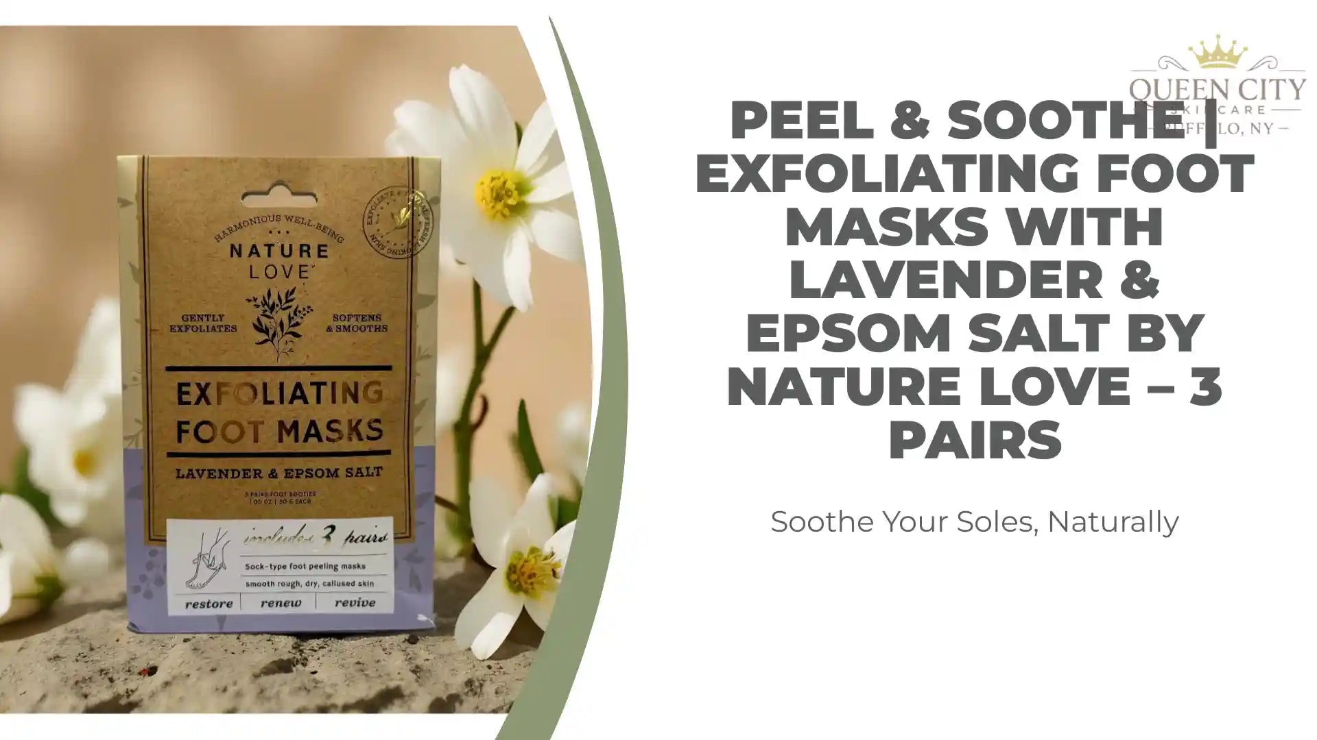 Peel &amp; Soothe | Exfoliating Foot Masks with Lavender &amp; Epsom Salt by Nature Love &ndash; 3 Pairs by@Outfy