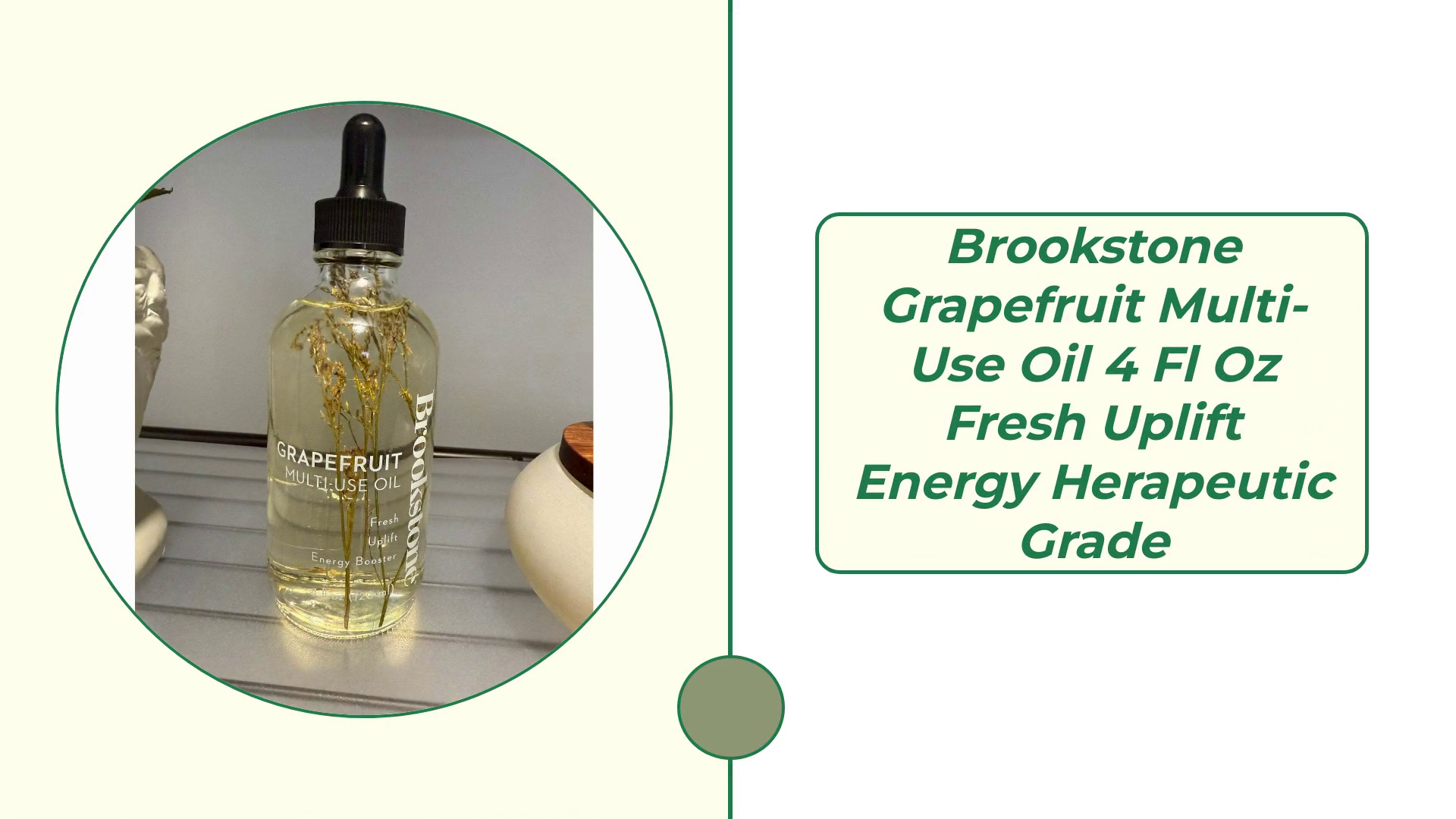 Brookstone Grapefruit Multi-Use Oil 4oz bottle with dropper