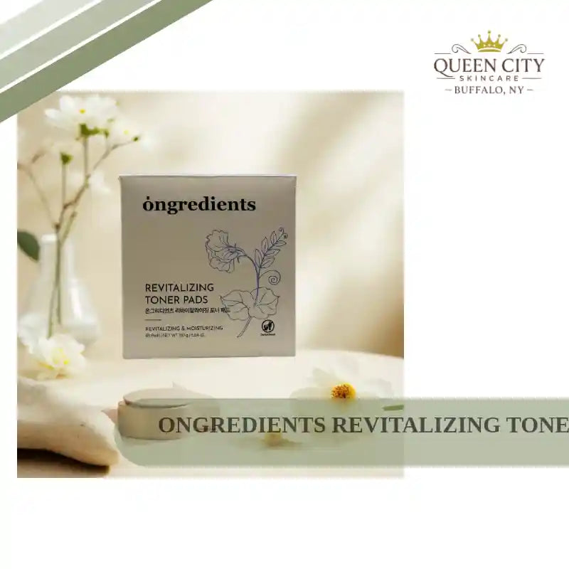 Ongredients Revitalizing Toner Pads packaging displayed.
