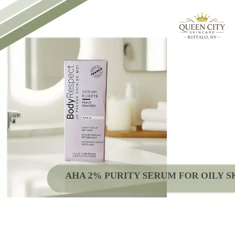AHA 2% Purity Serum for oily skin by Body Respect in packaging.