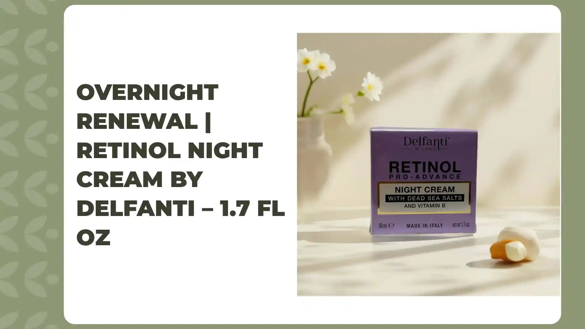 Overnight Renewal | Retinol Night Cream by Delfanti &ndash; 1.7 fl oz by@Outfy