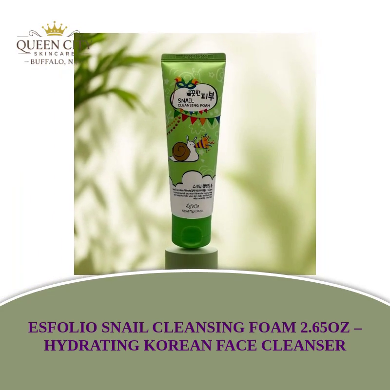 Esfolio Snail Cleansing Foam 2.65oz for hydrating skin