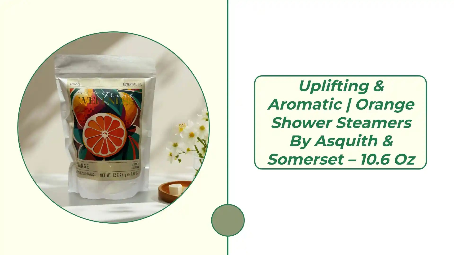 Uplifting &amp; Aromatic | Orange Shower Steamers by Asquith &amp; Somerset &ndash; 10.6 oz by@Outfy