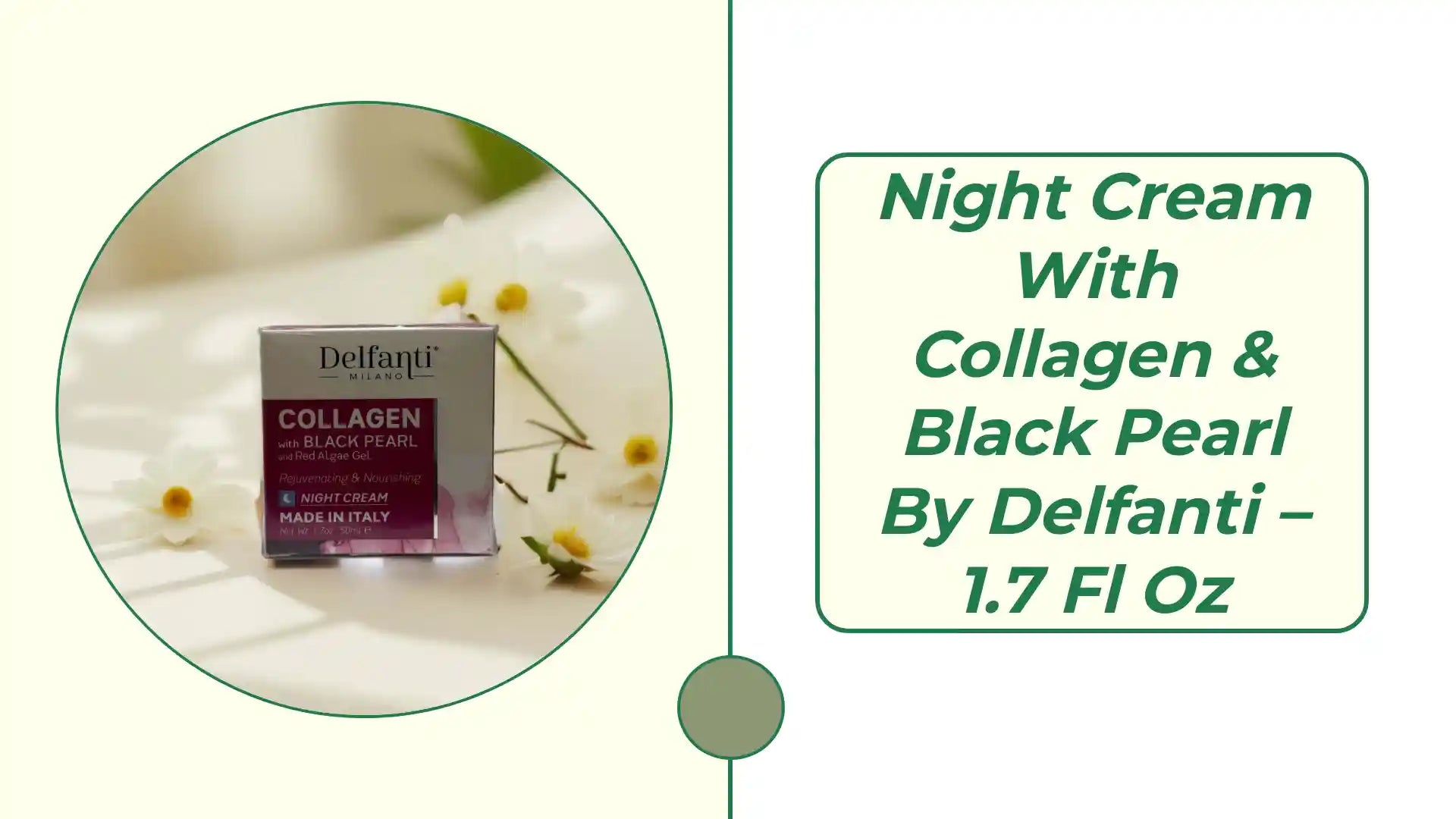 Night Cream with Collagen &amp; Black Pearl by Delfanti &ndash; 1.7 fl oz by@Outfy