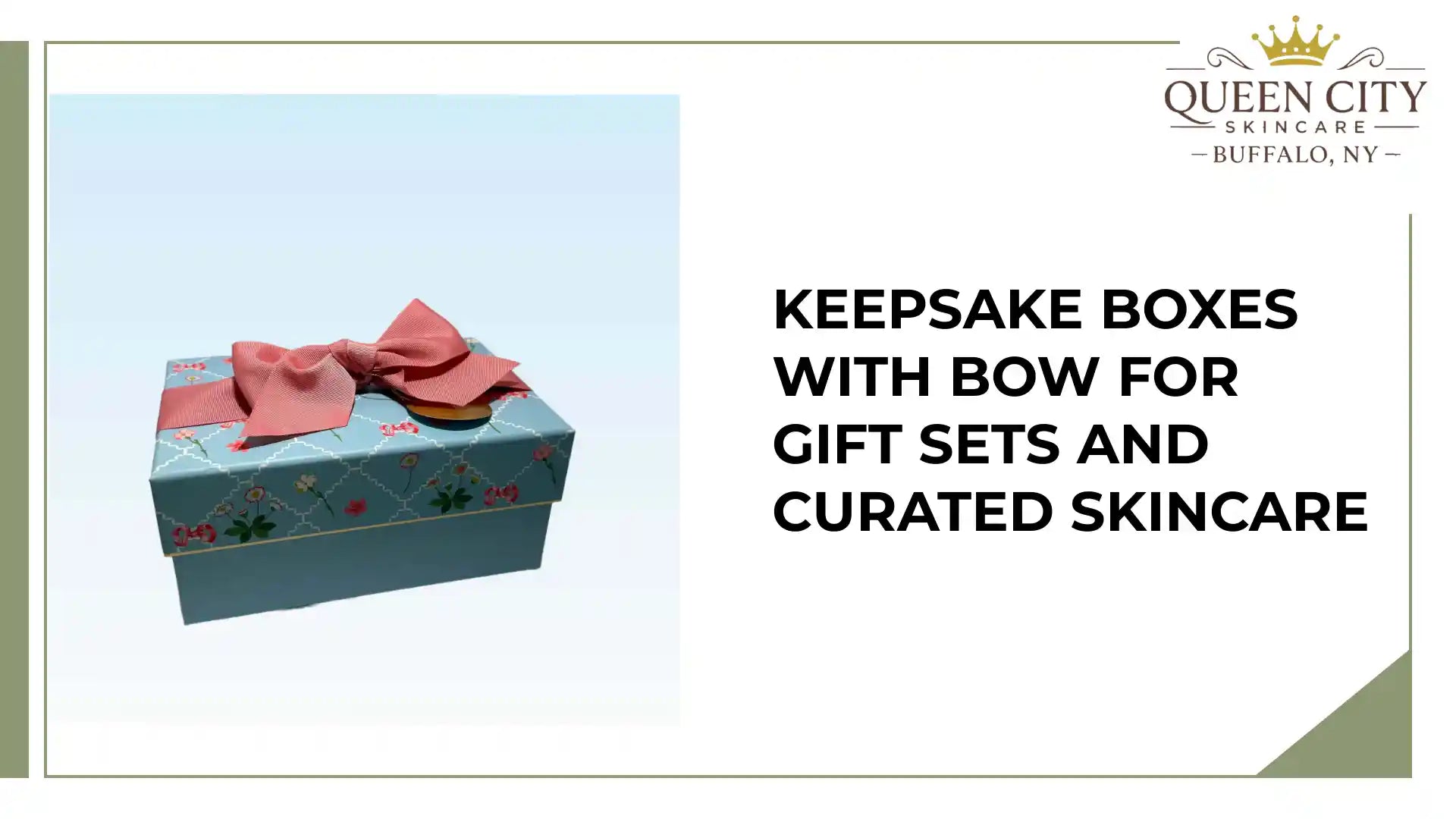 Keepsake Boxes with Bow for Gift Sets and Curated Skincare by@Outfy