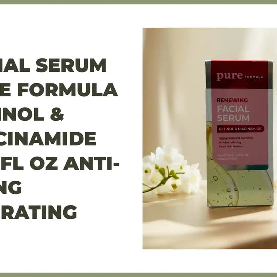 Pure Formula Retinol Niacinamide Facial Serum 1.69oz - Anti-aging, hydrating skincare.