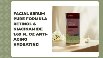 Pure Formula Retinol Niacinamide Facial Serum 1.69oz - Anti-aging, hydrating skincare.