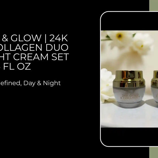 Firm, Lift &amp; Glow | 24K Gold &amp; Collagen Duo Day + Night Cream Set 3.4 fl oz by@Outfy