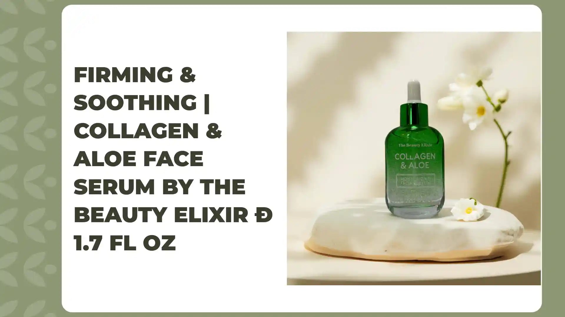 Firming &amp; Soothing | Collagen &amp; Aloe Face Serum by The Beauty Elixir &ETH; 1.7 fl oz by@Outfy
