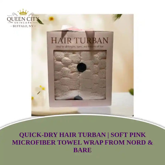 Quick-Dry Hair Turban | Soft Pink Microfiber Towel Wrap from NORD &amp; BARE by@Outfy