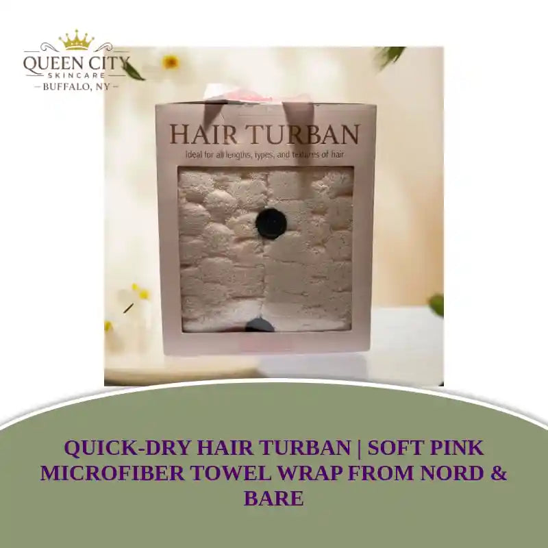 Quick-Dry Hair Turban | Soft Pink Microfiber Towel Wrap from NORD &amp; BARE by@Outfy